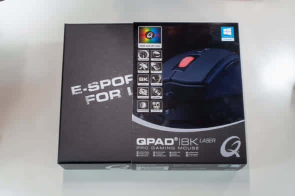 QPAD 8K Laser Pro Gaming Mouseスリーブ外観