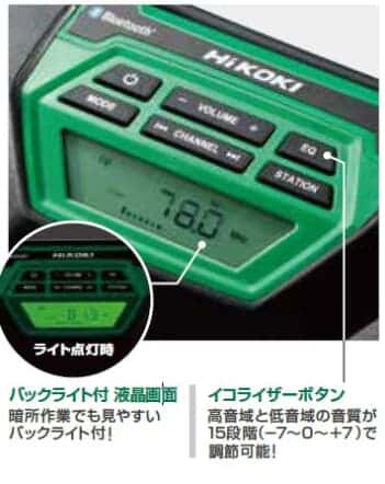 オーディオ機器 スピーカー HiKOKI UR18DA コードレスラジオを発売、小型・軽量の省スペース 