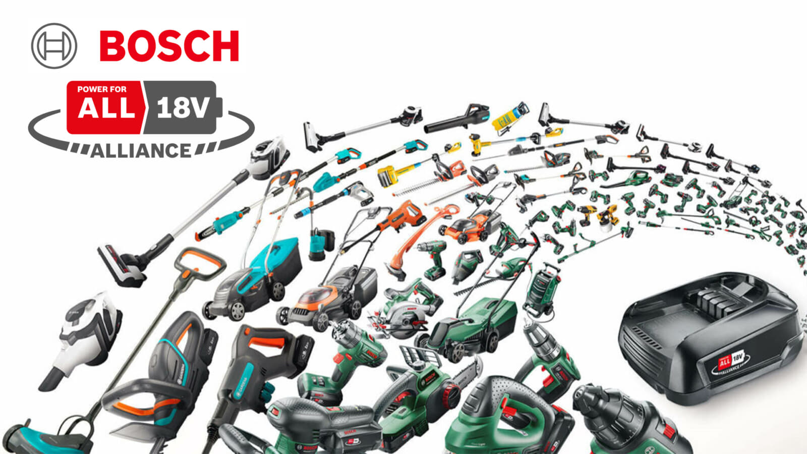 BOSCH (ボッシュ) POWER FOR ALL ALLIANCE、家庭向け工具の共通バッテリー規格