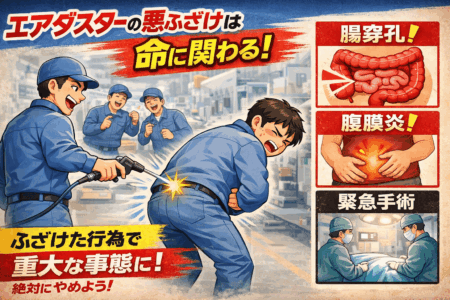 エアダスタ（コンプレッサ）を人に向けてはいけない理由、悪ふざけでは済まない人災事故