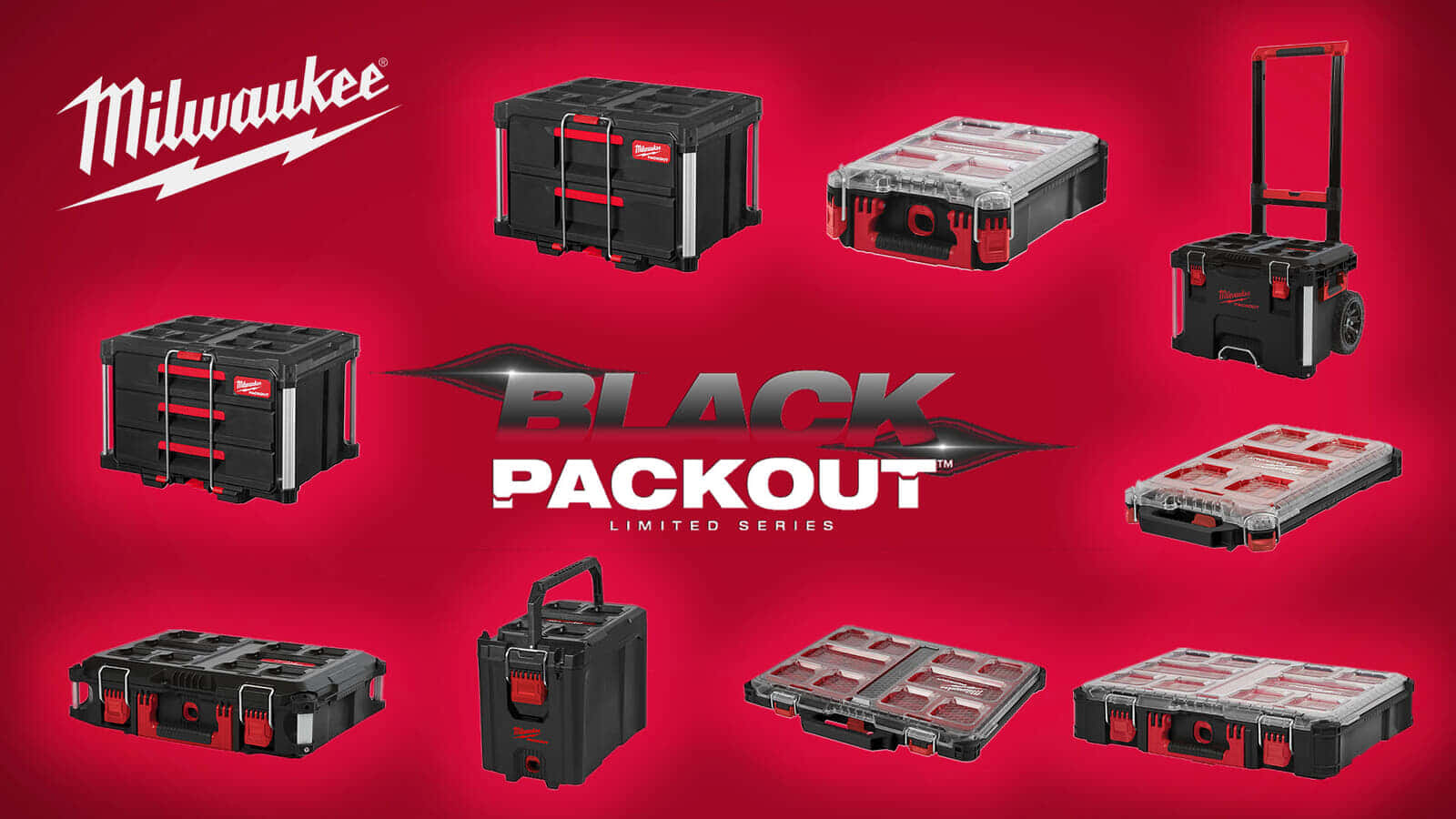 ミルウォーキー BLACK PACKOUTを取り扱い開始、数量限定のブラックモデル