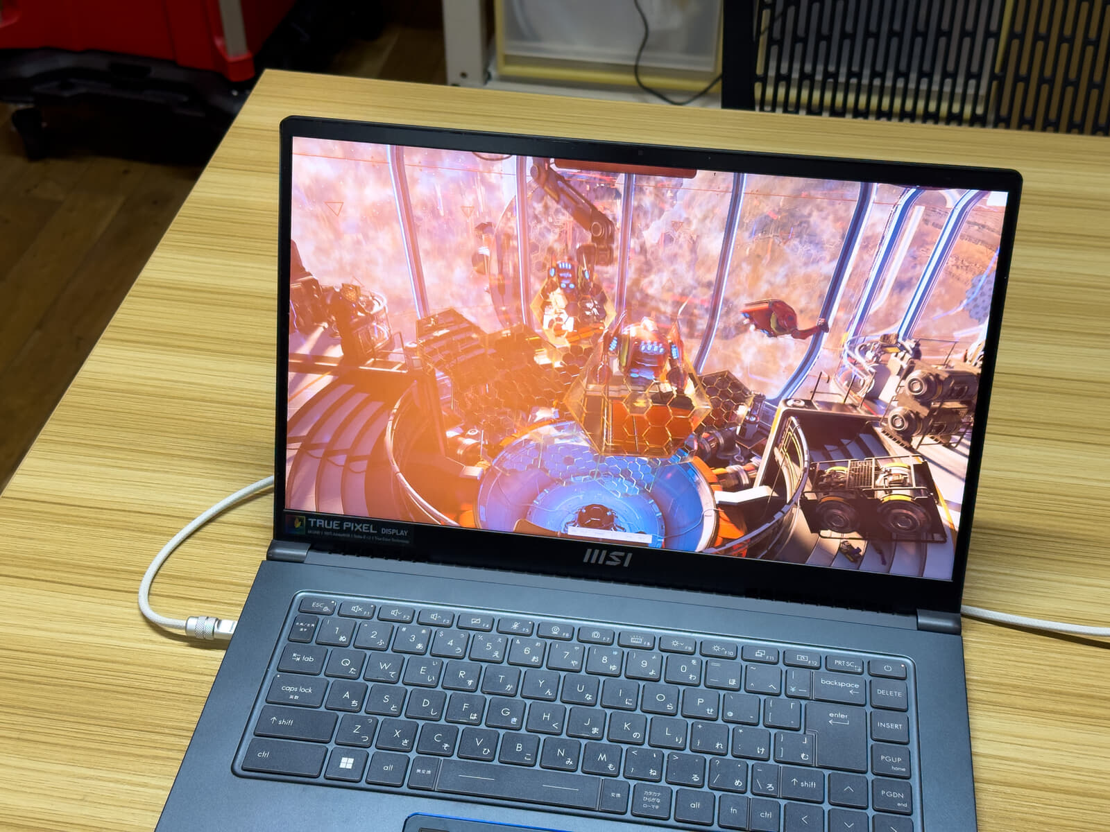 MSI Prestige-15-A11UDで3DMarkを実行している様子
