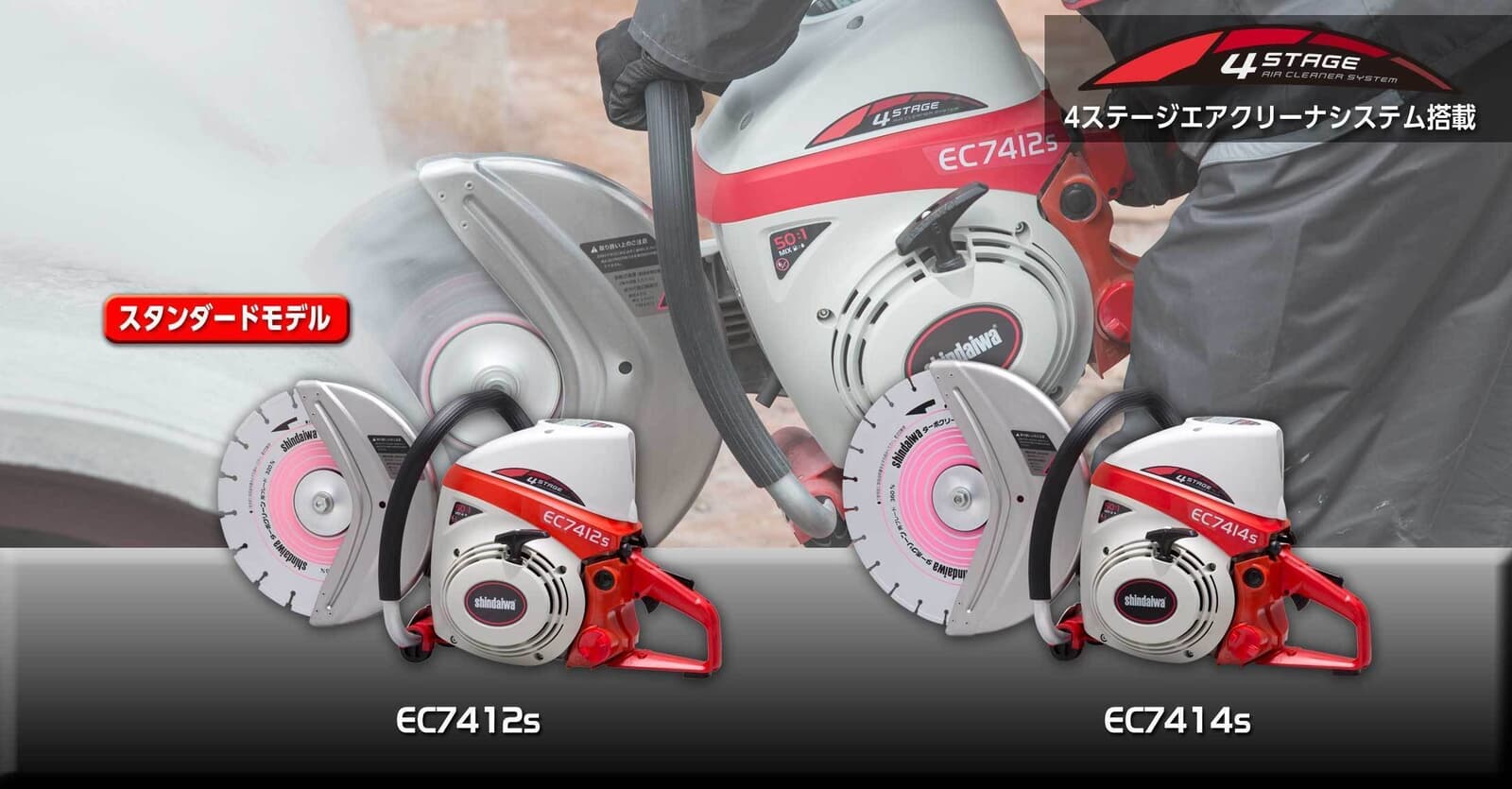 新ダイワ エンジンカッター EC7412S・EC7414S