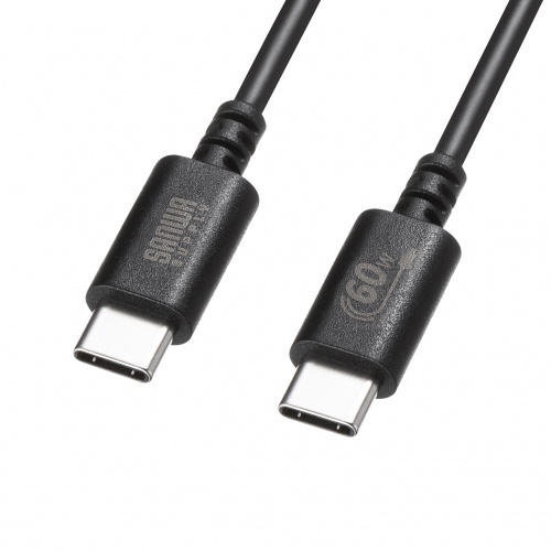 サンワサプライ KU-CCP6005BK USB-C to Cケーブル、0.5m・60W