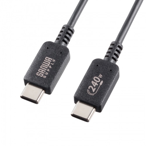 サンワサプライ KU-CCPE10 USB-C to Cケーブル、1m・240W